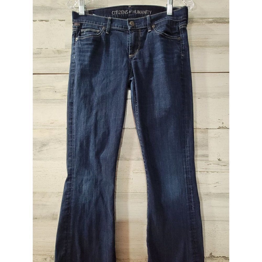 Citizens of Humanity Womens Kelly Low Waist Bootcut Jeans 27 Blue Dark Wash - Picture 2 of 8